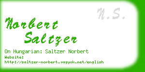 norbert saltzer business card